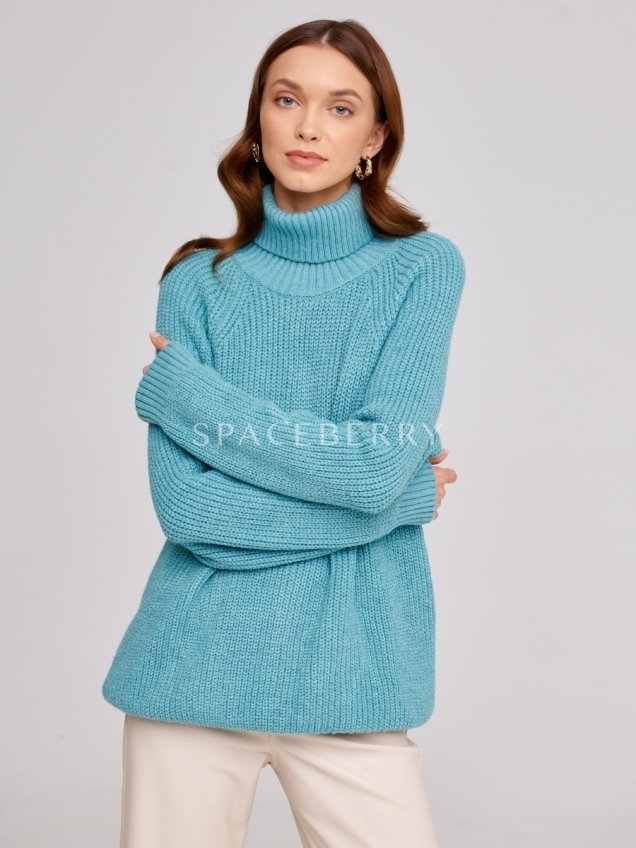 Женский вязаный свитер оверсайз, джемпер