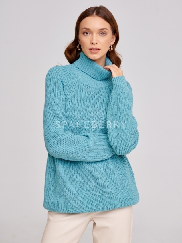 Женский вязаный свитер оверсайз, джемпер