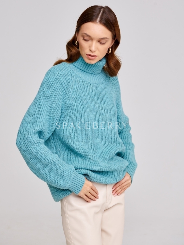Женский вязаный свитер оверсайз, джемпер
