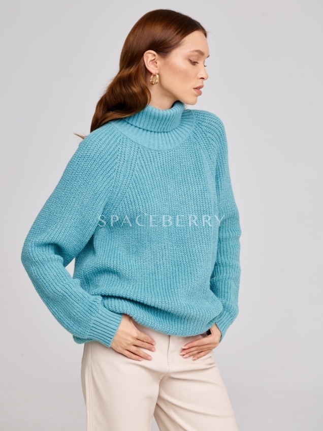 Женский вязаный свитер оверсайз, джемпер