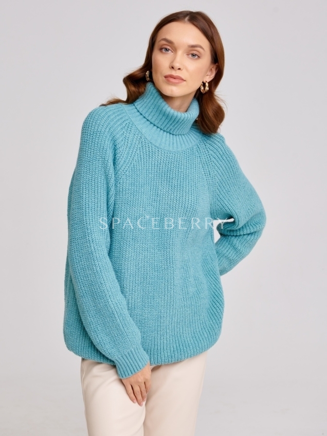 Женский вязаный свитер оверсайз, джемпер