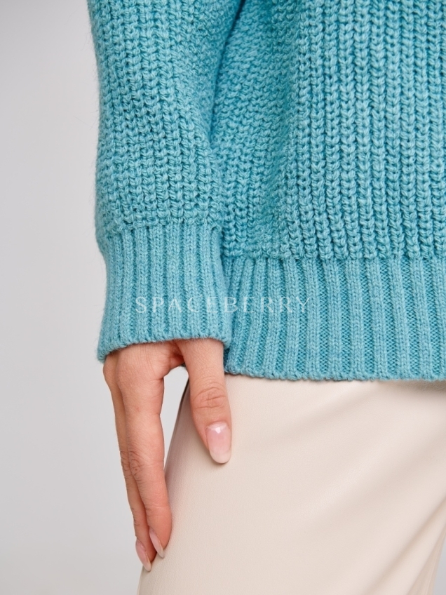 Женский вязаный свитер оверсайз, джемпер