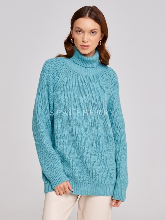 Женский вязаный свитер оверсайз, джемпер